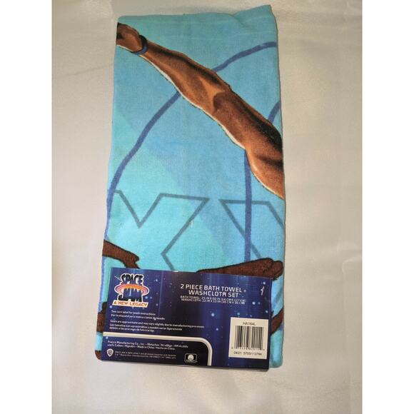 Space Jam Bath Towel and Wash Clothe Set Bugs Bunny Bath Set Shaq - Picture 3 of 5